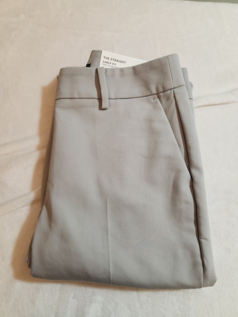 Ann Taylor NWT Wide Straight Dress Pants Womens 2 (28X30) Grey Gray Business